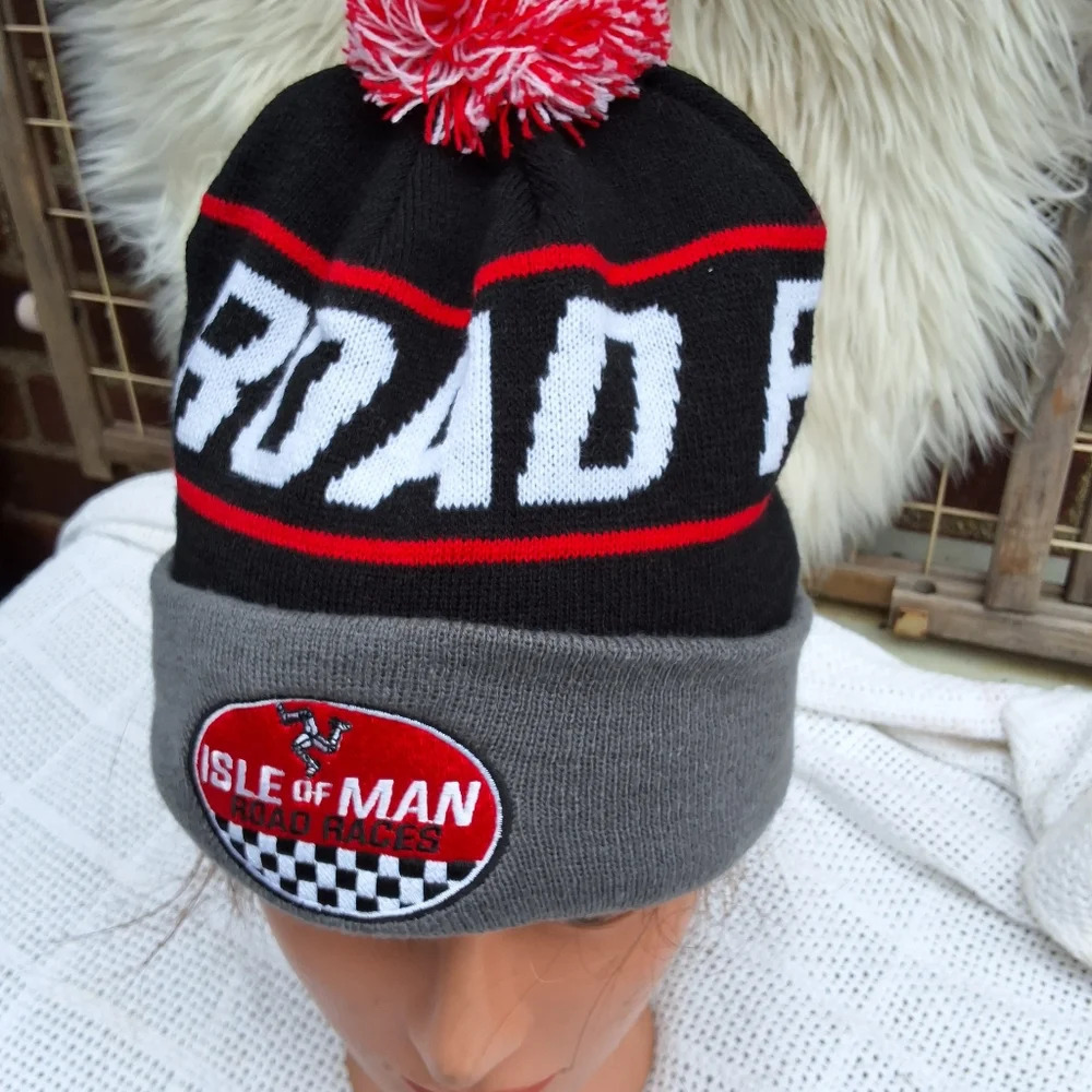 Isle of Man Racing Beanie Ski Hat NWOT